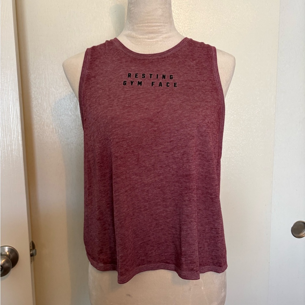 PINK Victoria's Secret Burgundy Muscle Tee